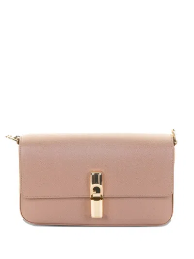 锁扣细节皮质单肩包