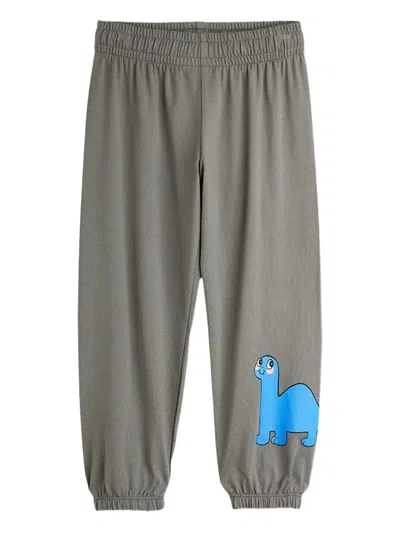 Mini Rodini Dinosaur-print Track Pants In Gray