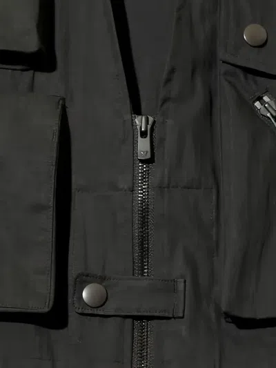 Needles Multi-pocket Zip-up Vest In Black
