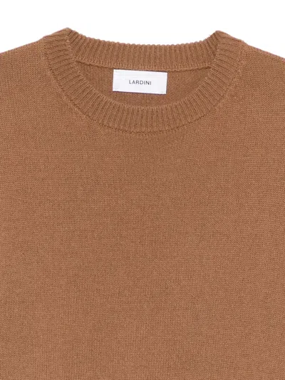 Lardini Wool And Alpaca Blend Sweater In Brown