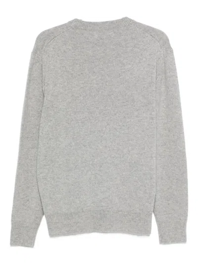 Lardini Wool And Alpaca Blend Sweater In Gray