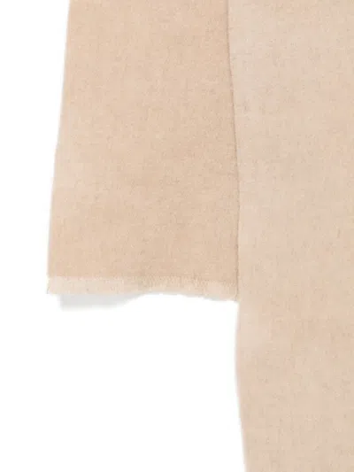 Jacquemus Scarf With Embroidered Logo In Neutral