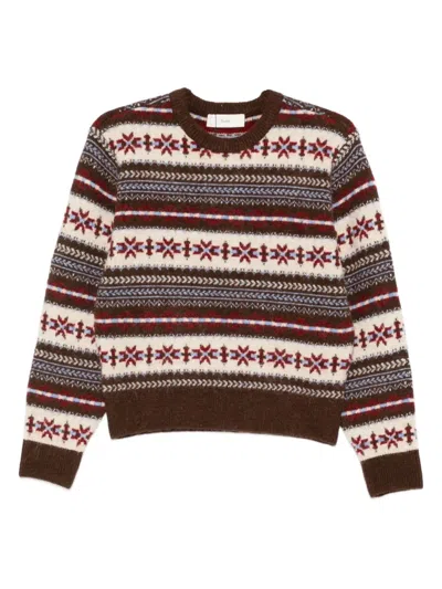 Dunst Wool Blend Crewneck Jumper In Multi