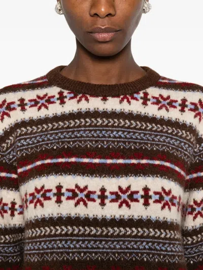 Dunst Wool Blend Crewneck Jumper In Multi