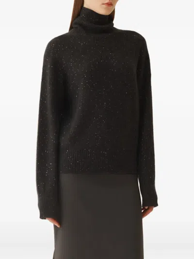 Fabiana Filippi Sweater With Sequins In Black