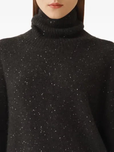 Fabiana Filippi Sweater With Sequins In Black