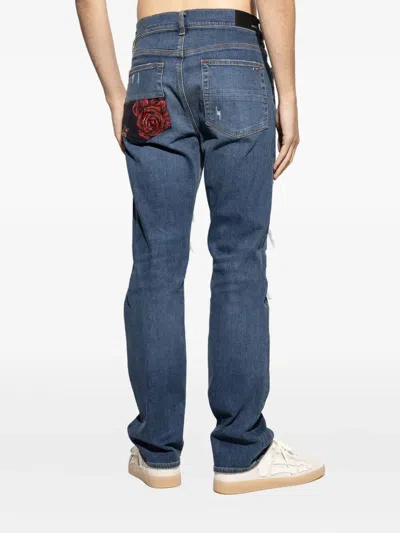 Amiri Distressed-effect Jeans In Blue