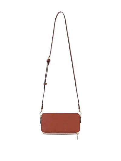 Just Cavalli Logo-plaque Shoulder Bag In Brown