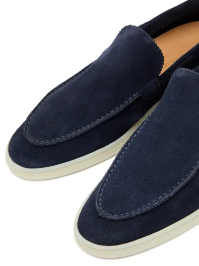 Aurélien Suede Flat Loafers In Blue