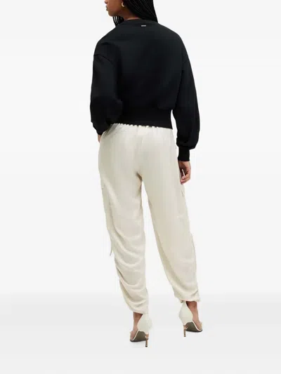 Allsaints Kaye Drawstring Cargo Trousers In White