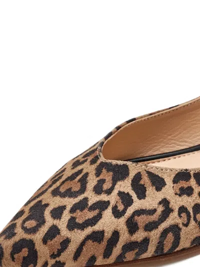 House Of Ballerinas Leopard-print Pointed-toe Flats In Animal Print