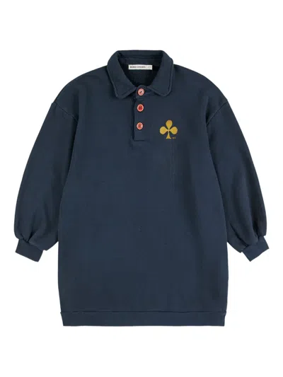 Bobo Choses Clover-embroidered Dress In Blue