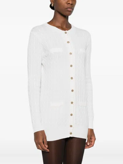 Lisa Yang Cable-knit Button Cardigan In White