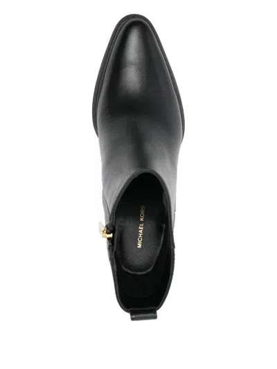 Michael Kors Lex Black Heeled Ankle Boot In Black