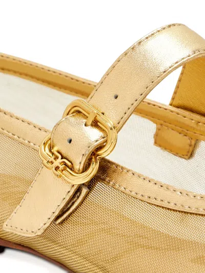 Sam Edelman Miranda Mary Jane Flat In Gold