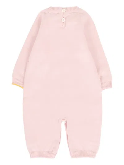 Gensami Stripe-detail Romper In Pink