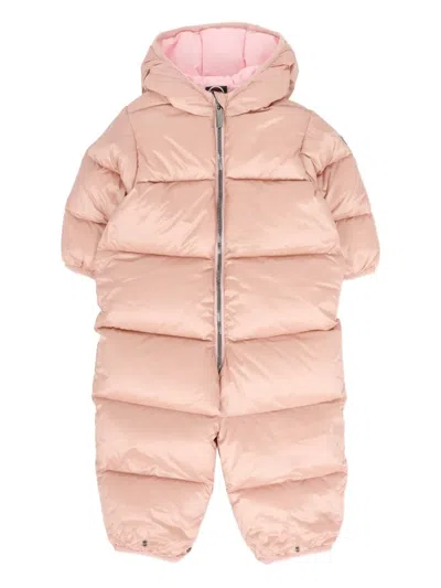 Colmar Pink Down Jacket For Baby Girl With Logo In Neutral
