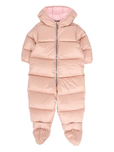 Colmar Pink Down Jacket For Baby Girl With Logo In Neutral