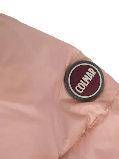 Colmar Pink Down Jacket For Baby Girl With Logo In Neutral