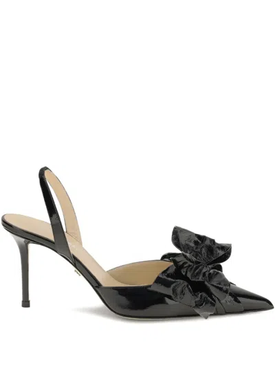 Mach&mach 85mm Bow-embellished Slingback Pumps In Black