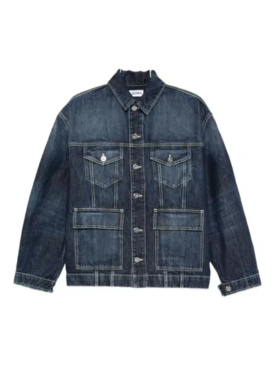 Jean Paul Gaultier Drop-shoulder Denim Jacket In Blue