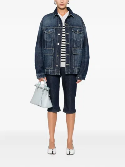 Jean Paul Gaultier Drop-shoulder Denim Jacket In Blue