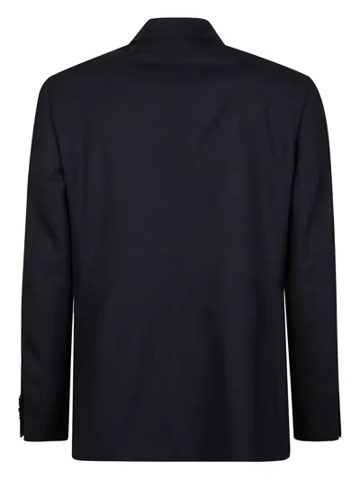 Lardini Single-button Wool Suit In Blue