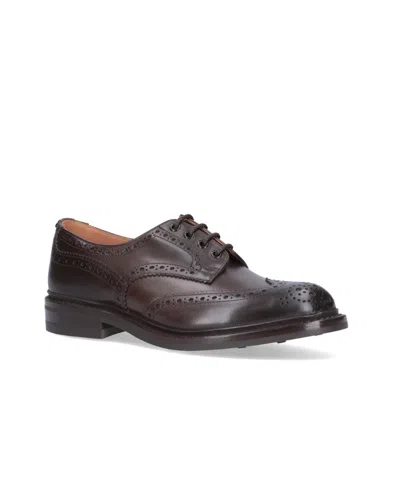 Tricker's Brogues With Round Toe And Brogue Detailing In Brown