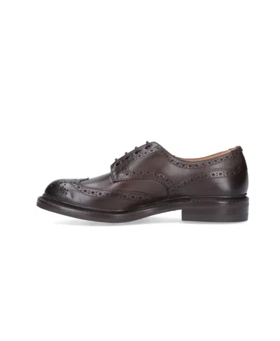 Tricker's Brogues With Round Toe And Brogue Detailing In Brown