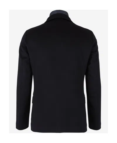 Herno Single-breasted Layered Padded Blazer In Black