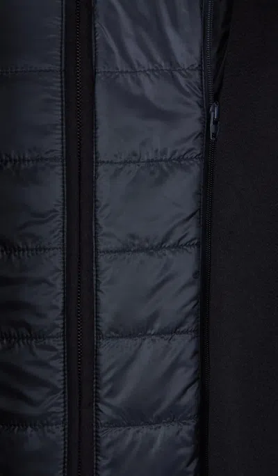 Herno Single-breasted Layered Padded Blazer In Black