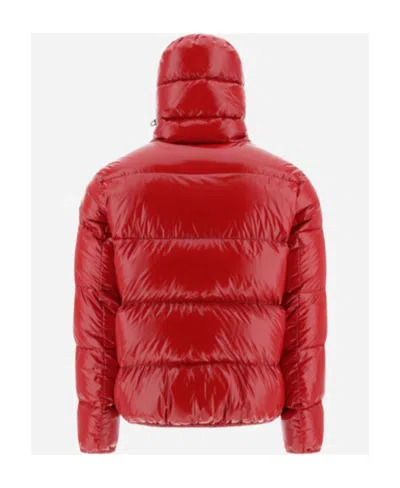 Herno Logo-patch Padded Puffer Jacket In Red
