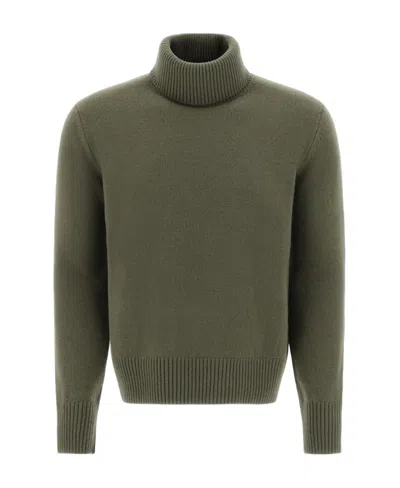 Herno Roll-neck Wool Knit Jumper In Black