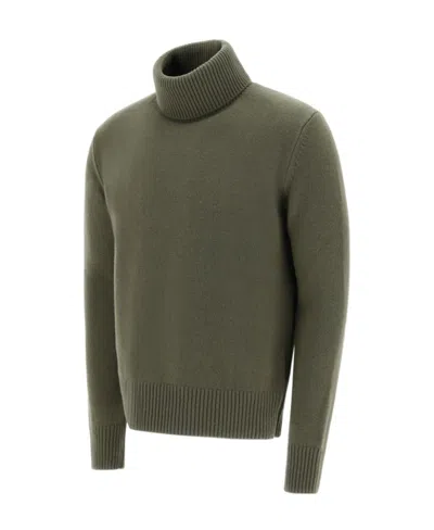 Herno Roll-neck Wool Knit Jumper In Black