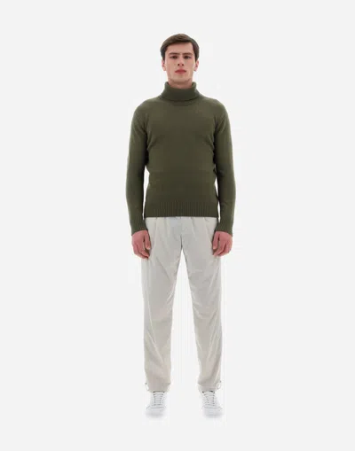 Herno Roll-neck Wool Knit Jumper In Black