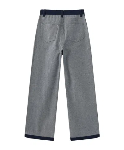 Marissa Chiara Belt Loop Panel Jeans In Gray