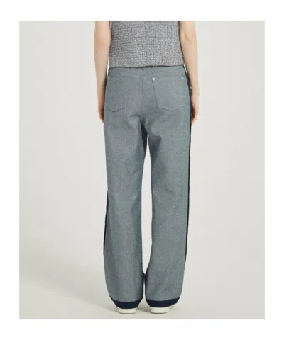 Marissa Chiara Belt Loop Panel Jeans In Gray