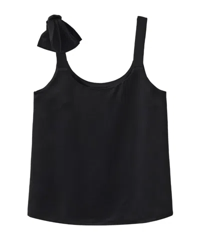 Marissa Chiara One-side Bow Vest In Black