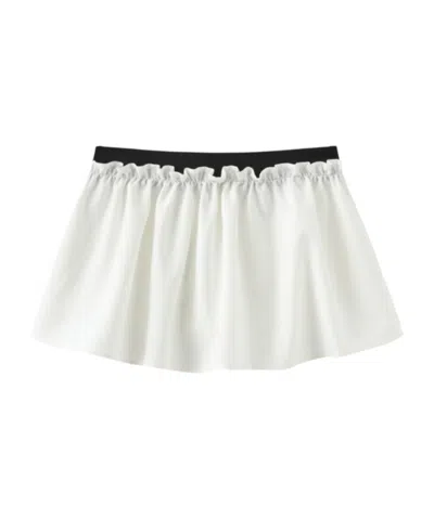 Marissa Chiara Logo Embroidered Skirt In White