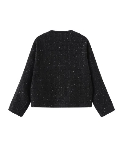 Marissa Chiara V-neck Jacket In Black