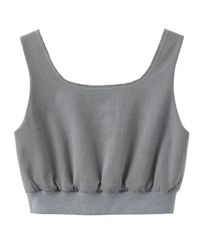 Marissa Chiara Off-the-shoulder Camisole In Gray