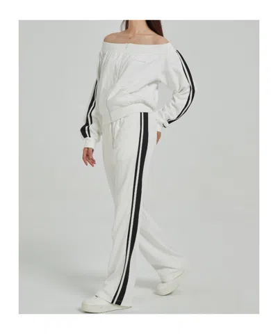 Marissa Chiara Webbing Sweatpants In White