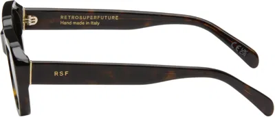 Retrosuperfuture Miles Rectangle Frame Sunglasses In Brown