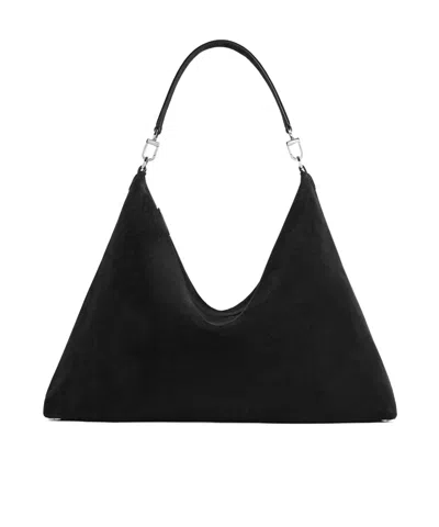 Totême Womens Black Bevel Suede Tote Bag In Black
