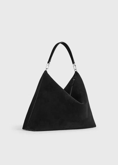 Totême Womens Black Bevel Suede Tote Bag In Black