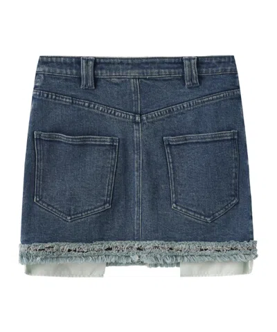 Marissa Chiara Belt Loop Skirt In Blue