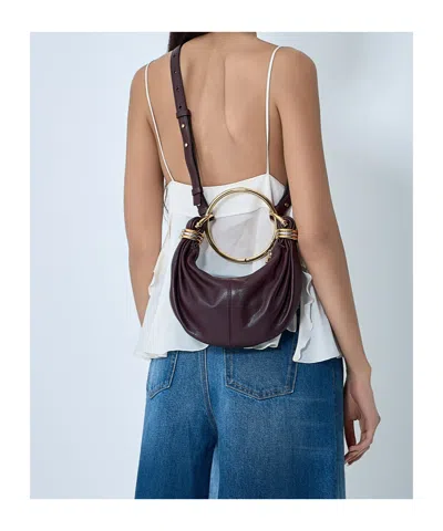 Chloé Circular-handle Leather Tote Bag In Multi