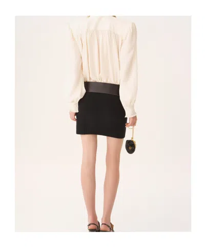 Chloé Ruffled Silk Jacquard Shirt In Neutral