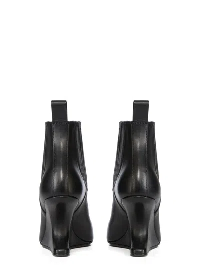 Rick Owens Ankle Boot With Pointed Toe And Sculptural Heel In Black
