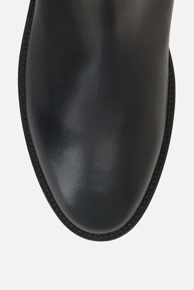 Marsèll Square Toe Leather High Boots In Black